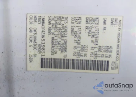 2018 Nissan Titan Xd Pro-4X Diesel from USA, damaged, VIN 1N6BA1F42JN519851